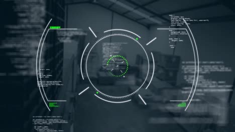 Animation-Des-Scope-Scans-über-Die-Datenverarbeitung-Im-Lager