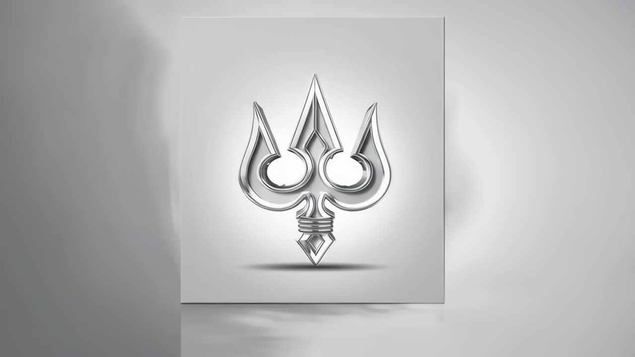 3D-gjengitt Trishul-symbol