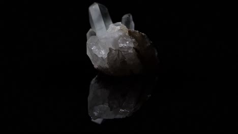 ghostly quartz crystals with the large one having incredible clarity