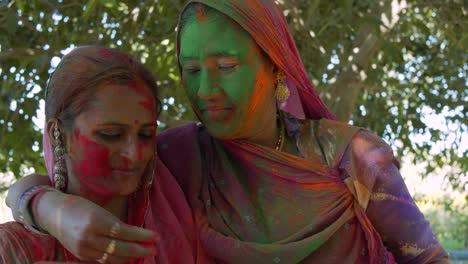 rajasthan people celebrating the festival of colors holi in india