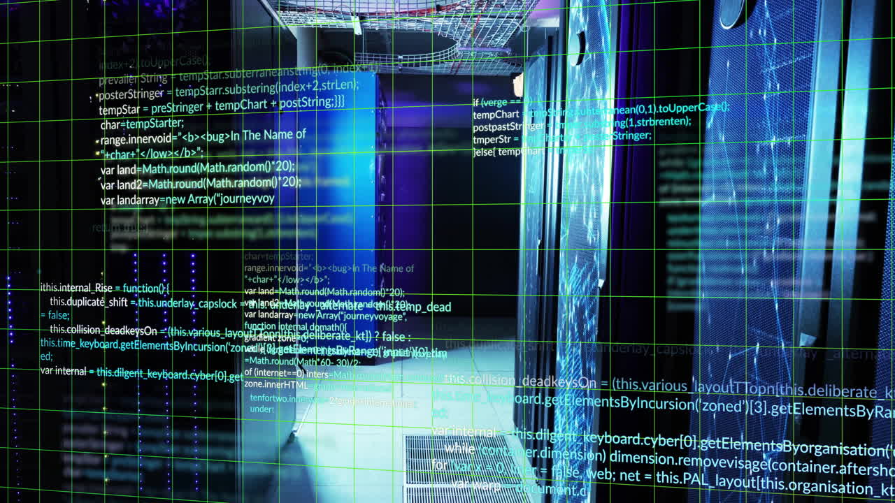 Animation of digital data processing over computer servers