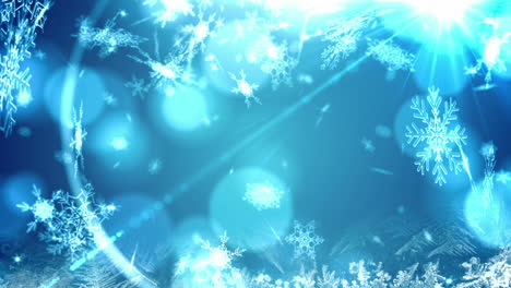 Seamless-snowflakes-falling-on-blue