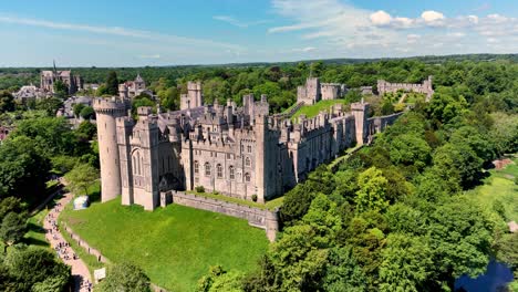 aerial drone footage of arundel, sussex england