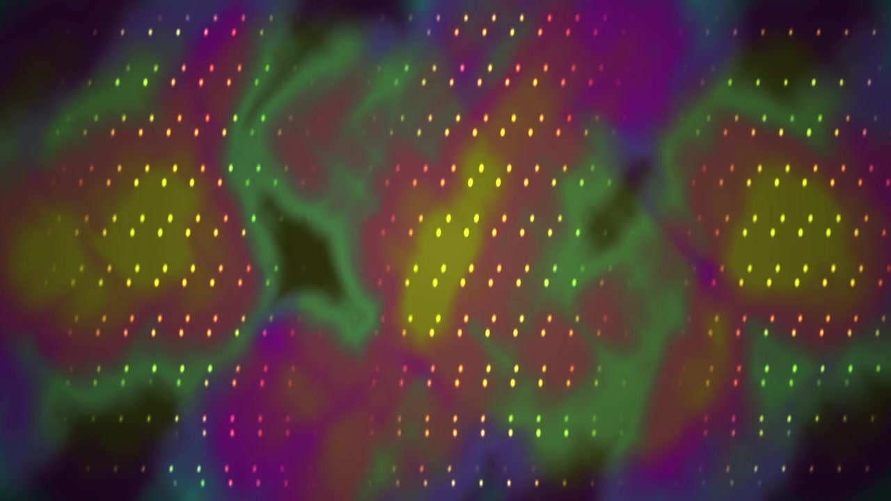 Sfondo astratto in movimento con punti luminosi e onde fluide colorate