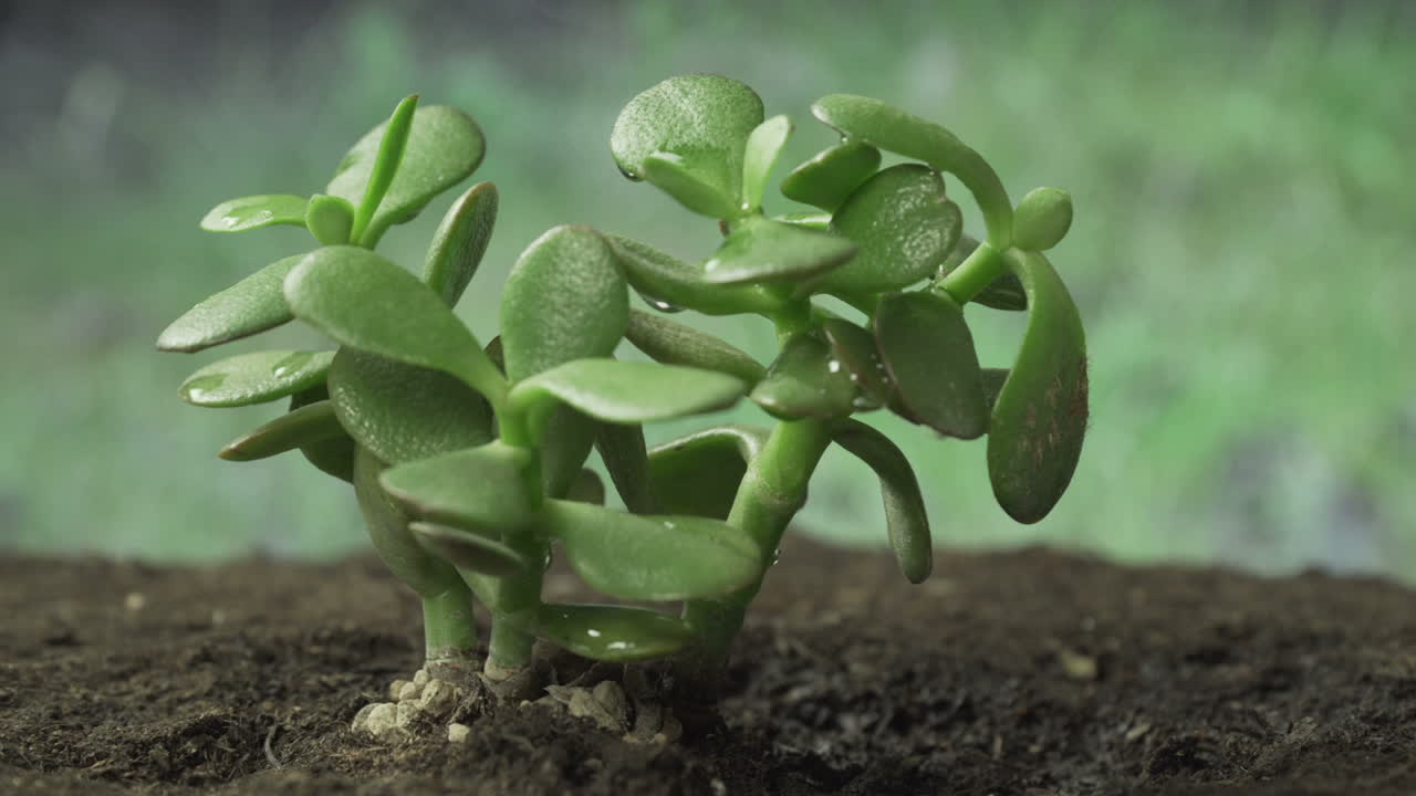 pequeña suculenta de cerca 4k