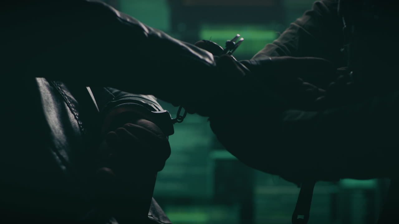 Silhouetted Hands in a Dark, Mysterious Encounter