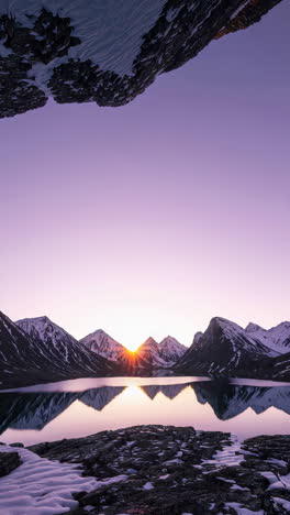 serene mountain lake at dawn