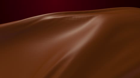 loop animation of the silky chocolate, flowing by the wind, 3d rendering.