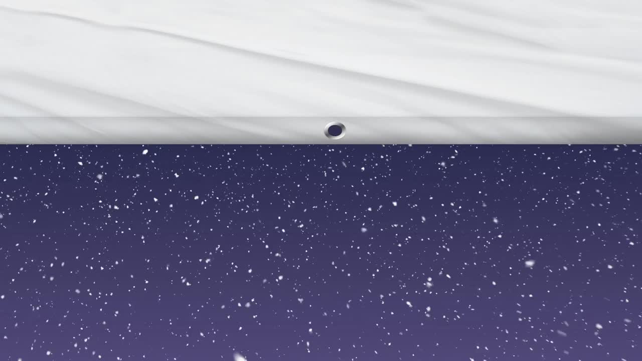 ⁇ 색과 보라색 배경 위에 내리는 크리스마스 눈의 애니메이션