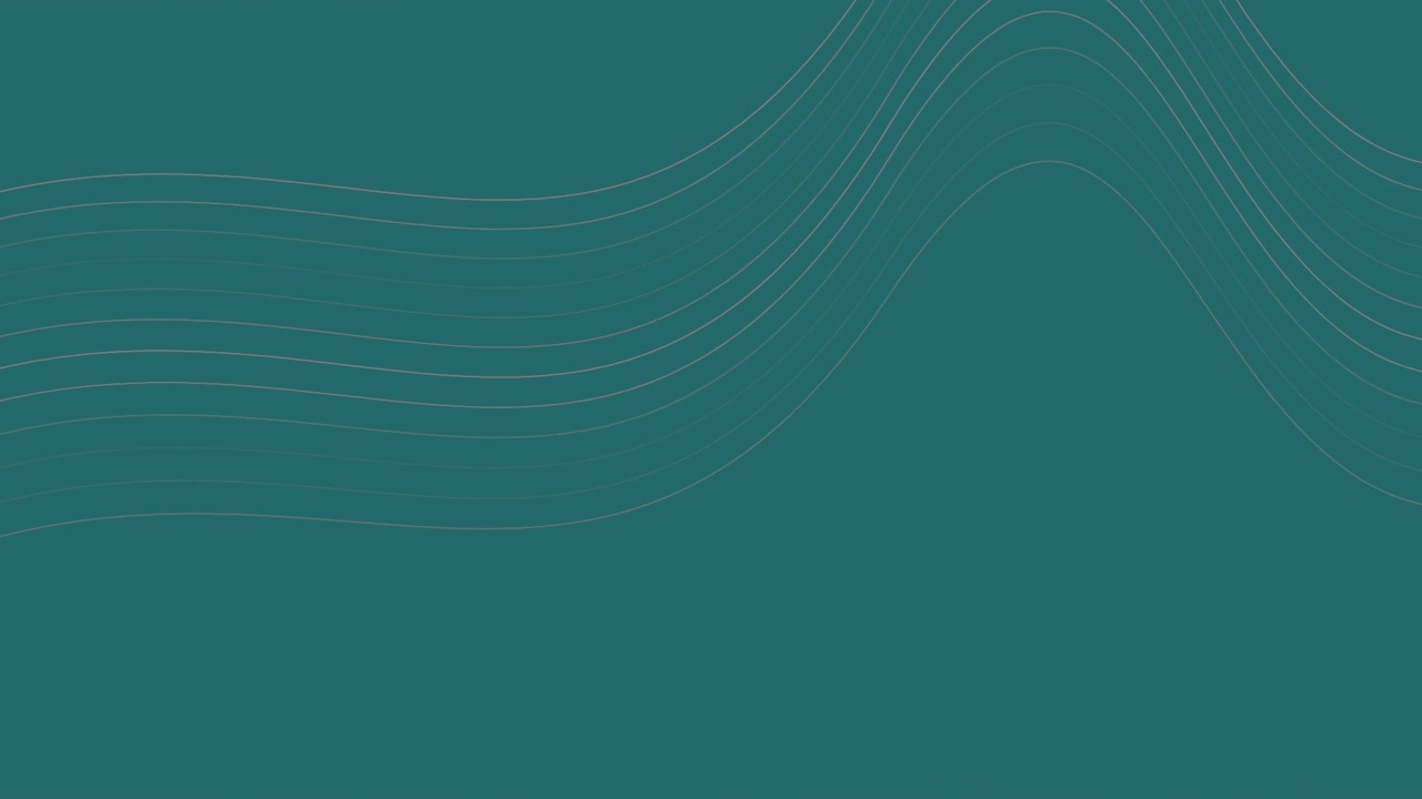 Abstract Background with Flowing Wavy Lines on Teal Surface