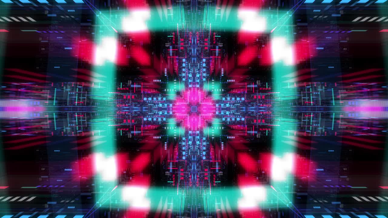 un bucle sin fisuras de fondo tecnológico futurista abstracto, circuitos flotantes, gráficos, elementos de dígitos.