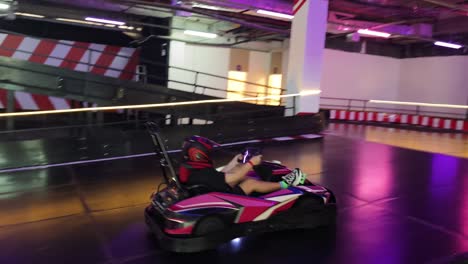 go-karting fun in an indoor track