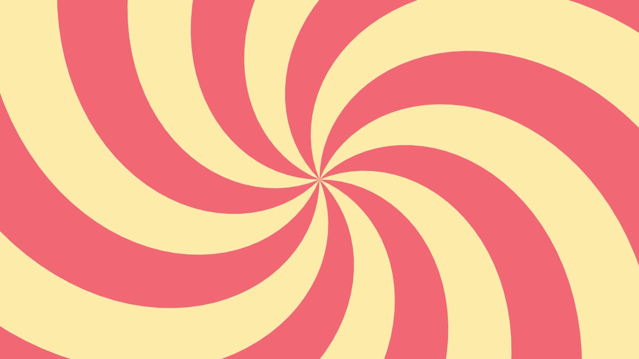 Animazione di sfondo a spirale rotante rosa e gialla.