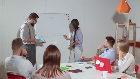 presentación de una reunión de negocios
