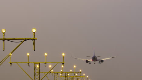 airplane landing in low visibility