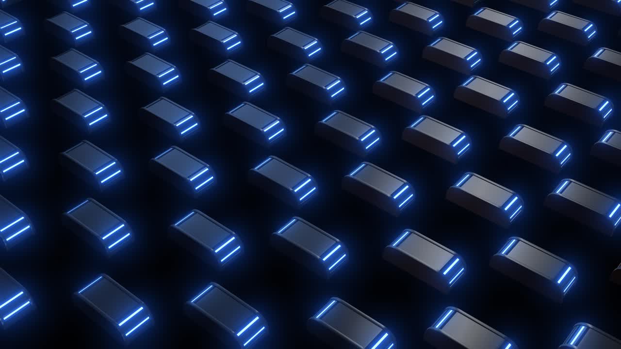 Futuristic Abstract Pattern with Glowing Panels