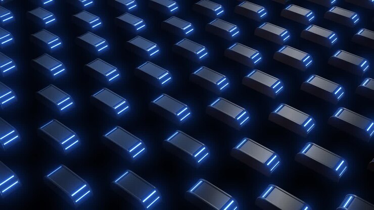 Futuristic Abstract Pattern with Glowing Panels