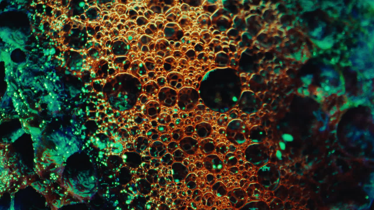 Abstract Macro Photography of Bubbles and Foam