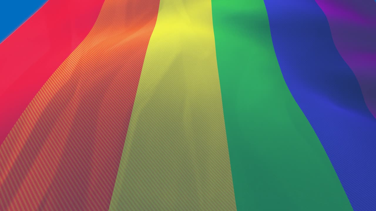 cerca de un arco iris colores de viento bandera del orgullo lgbt