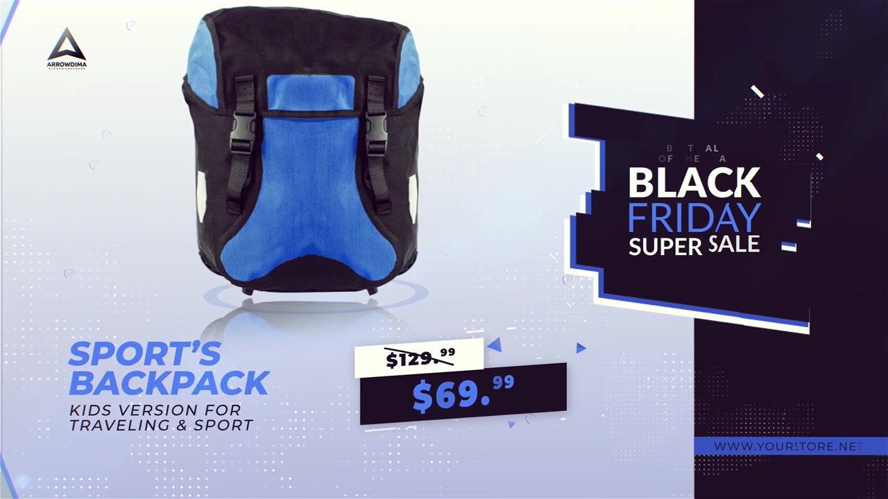 Video promozionale del Black Friday con vari prodotti