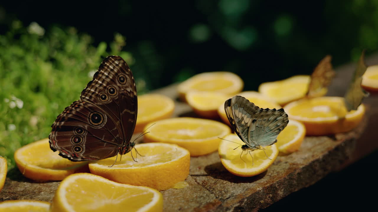 Butterflies on Orange Slices