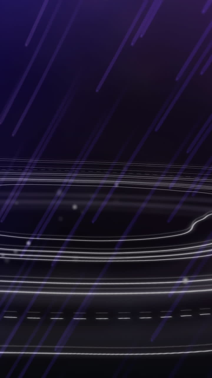 animación de rastros de luz sobre formas en movimiento