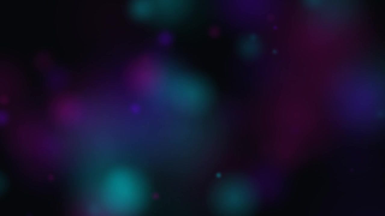 Abstract Background with Soft Glowing Teal and Purple Bokeh Lights