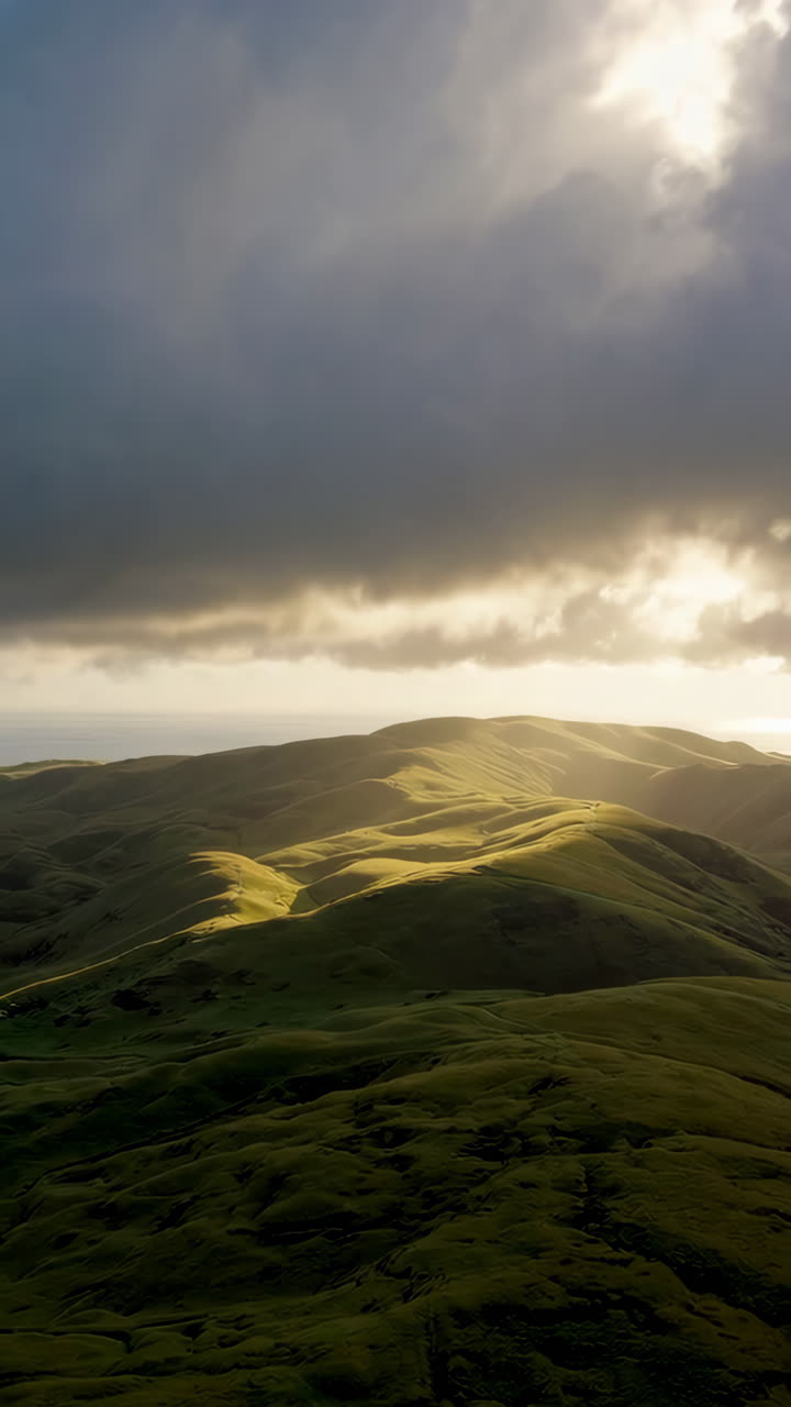 Sunrise or Sunset over Green Hills