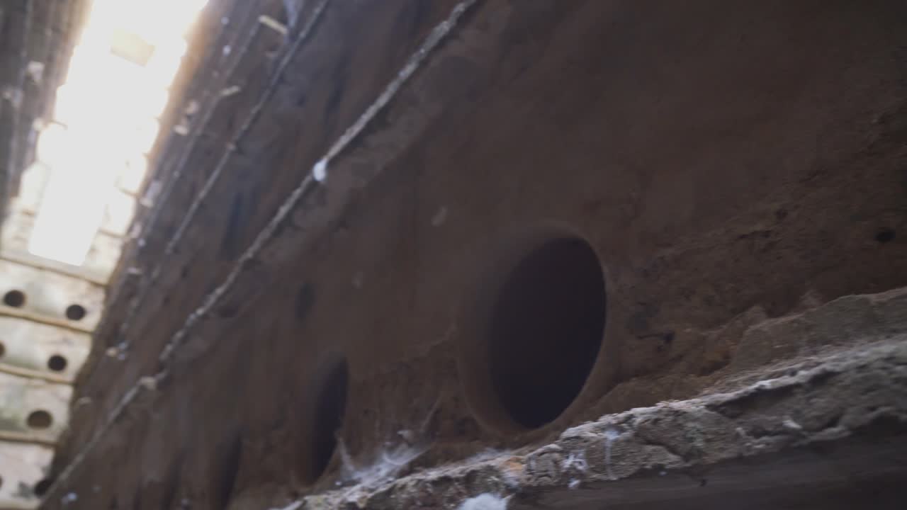 Inside a big old abandoned dovecote tin the south of Spain.