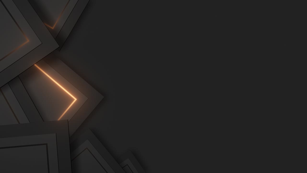 Dark Geometric Background with Golden Lines