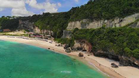 aerial overview of the pandawa beach in bali