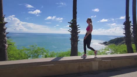 woman enjoying a scenic coastal walk