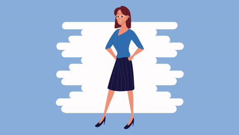 elegant businesswoman avatar character animation