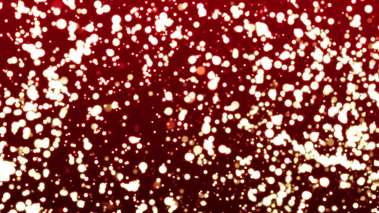 Rising red particles