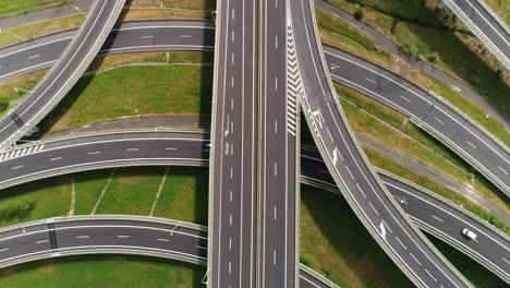 traffic at the road intersection. lisbon, portugal