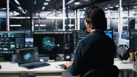 data center system administrator using ai assistant to provide technical support