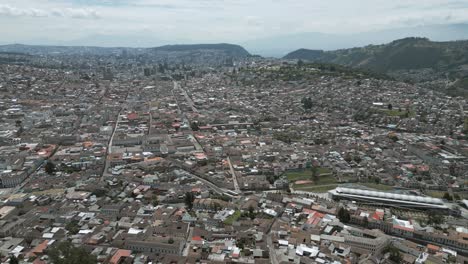 city of quito, ecuador seen. from the sky, drone footage