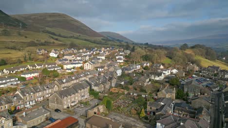 Cinematic-aerial-footage-of-Sedbergh-village,-the-ideal-place-to-escape-to-at-any-time-of-year