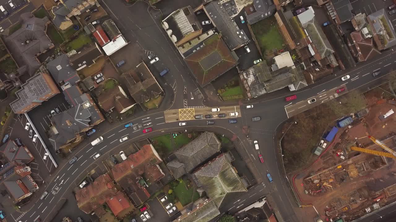 taunton, somerset, inglaterra, 27 de diciembre de 2019: vista aérea del centro de la ciudad de taunton
