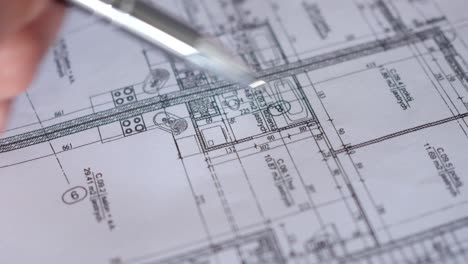 planning the layout of the flat on the plan, blueprint