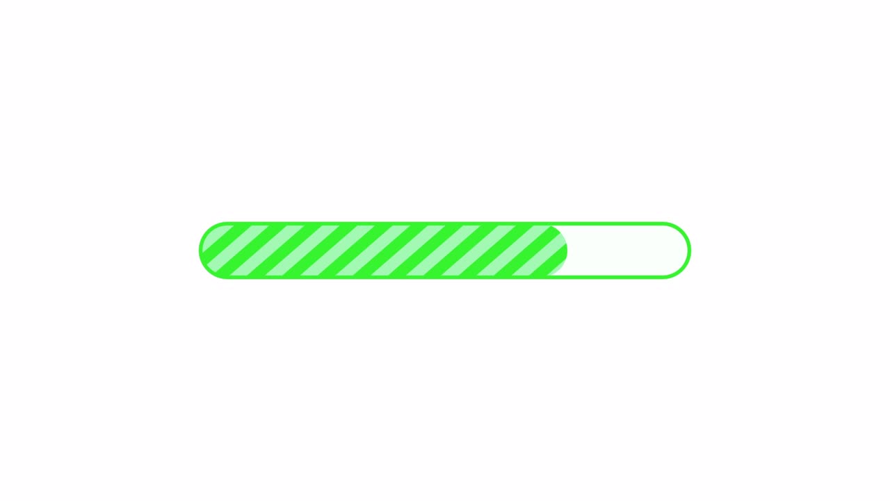 Simple Progress Bar Animation Green