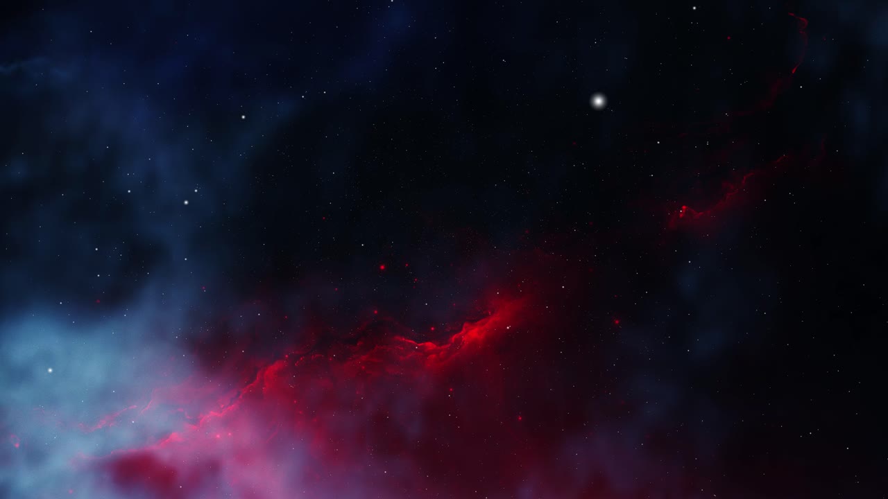 깊은 우주의 성운과 별로 가득 찬 전망