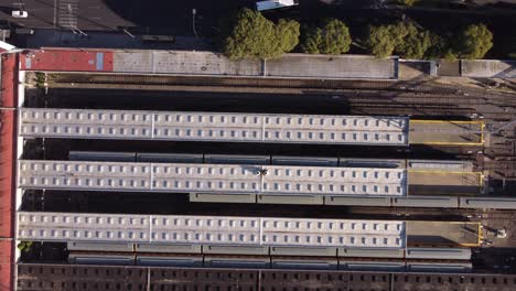 train arriving at federico lacroze station in buenos aires in argentina