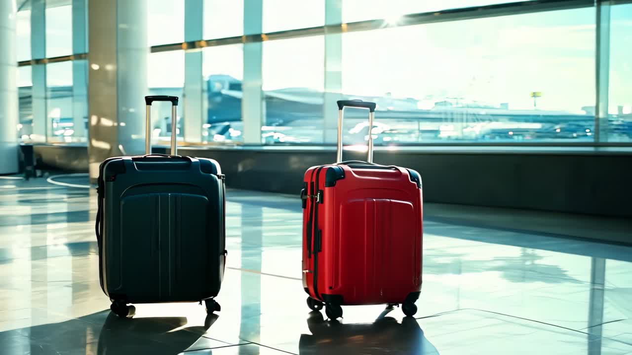 공항 에 있는 두 가방