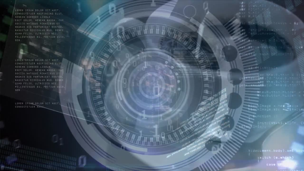 데이터 처리 및 숫자의 애니메이션 커피 컵 이상