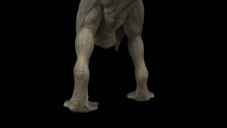 Dinosaur trex loop walking with alpha channel