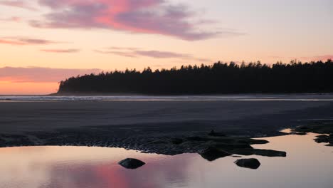 slow motion, sunset on the pacific ocean