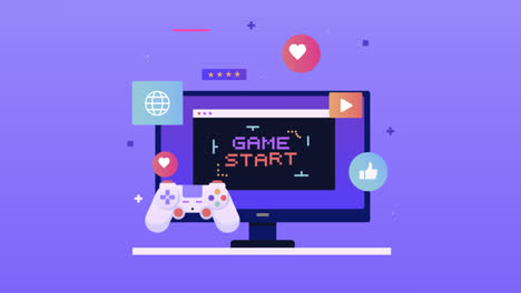 an animation of a online games concept