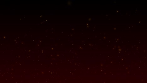 shimmering golden particles rising over glowing red background create elegant visual motion footage