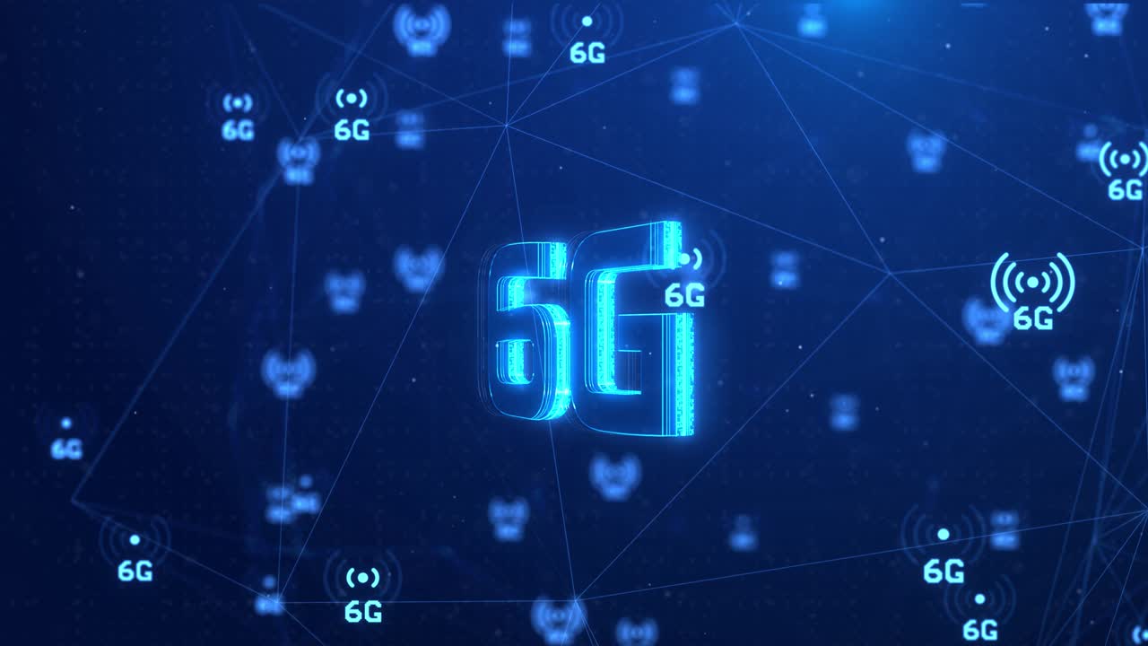 4K 6G mobile communications, iot, data transmission and digital wireless network cyber.